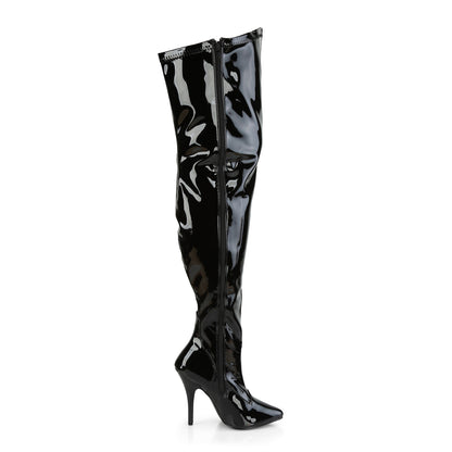 SEDUCE-3000WC 5" Heel Stretch Wide Calf Thigh Boot, Side Zip