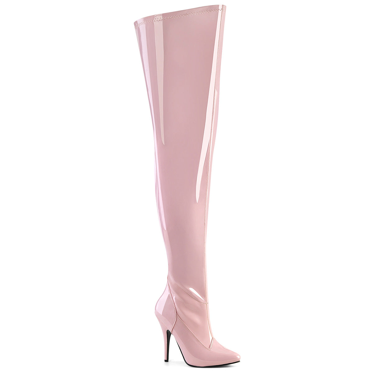 SEDUCE-3000WC 5" Heel Stretch Wide Calf Thigh Boot, Side Zip