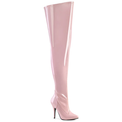 SEDUCE-3000WC 5" Heel Stretch Wide Calf Thigh Boot, Side Zip