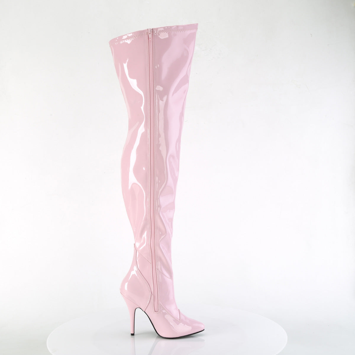 SEDUCE-3000WC 5" Heel Stretch Wide Calf Thigh Boot, Side Zip