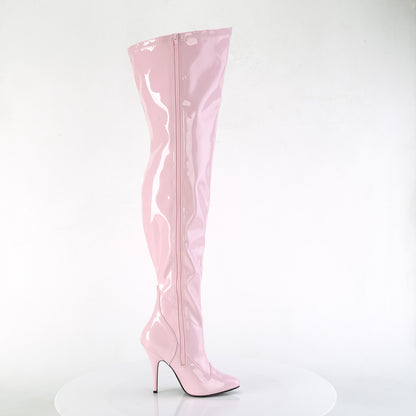 SEDUCE-3000WC 5" Heel Stretch Wide Calf Thigh Boot, Side Zip