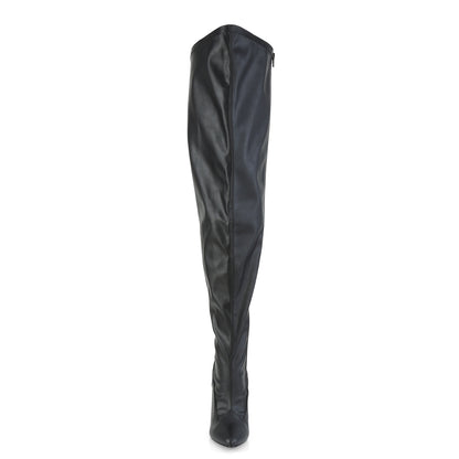 SEDUCE-3000WC 5" Heel Stretch Wide Calf Thigh Boot, Side Zip