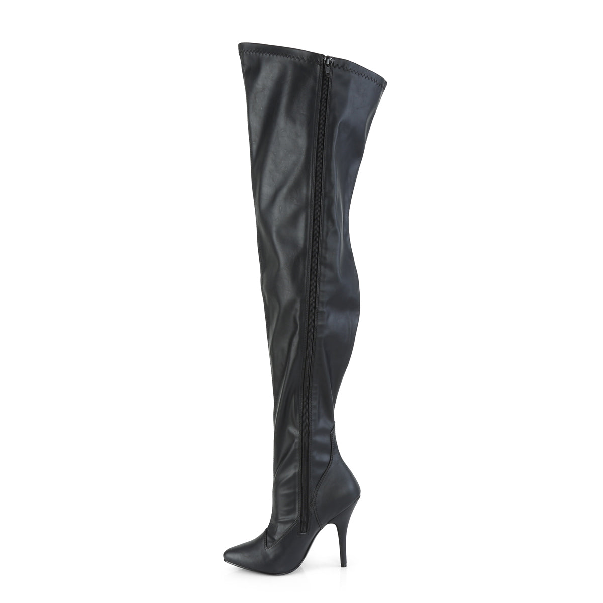 SEDUCE-3000WC 5" Heel Stretch Wide Calf Thigh Boot, Side Zip
