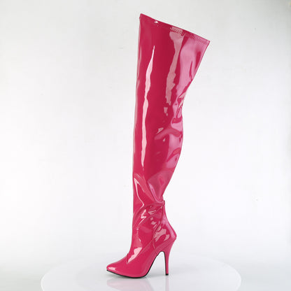 SEDUCE-3000WC 5" Heel Stretch Wide Calf Thigh Boot, Side Zip