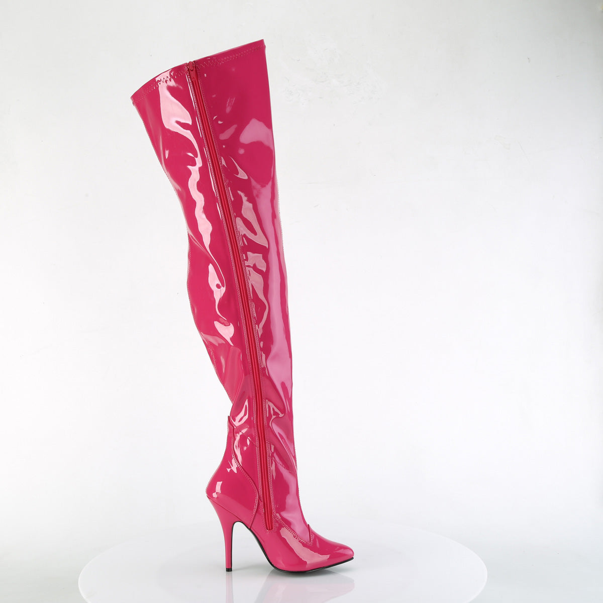 SEDUCE-3000WC 5" Heel Stretch Wide Calf Thigh Boot, Side Zip