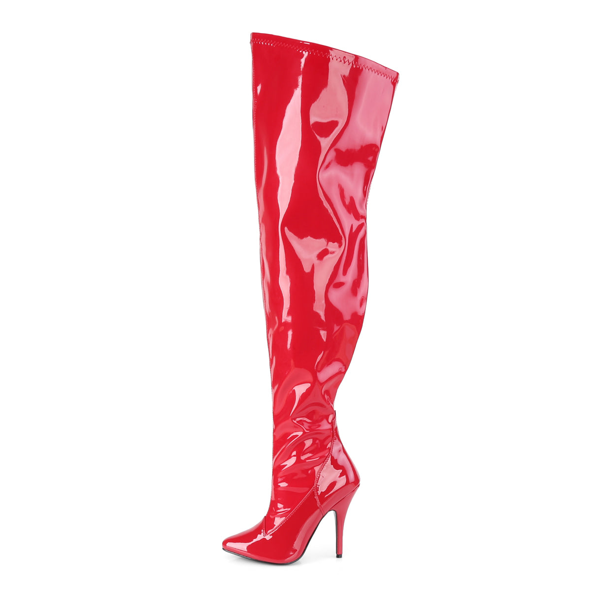 SEDUCE-3000WC 5" Heel Stretch Wide Calf Thigh Boot, Side Zip