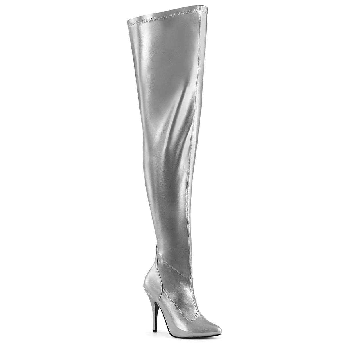 SEDUCE-3000WC 5" Heel Stretch Wide Calf Thigh Boot, Side Zip