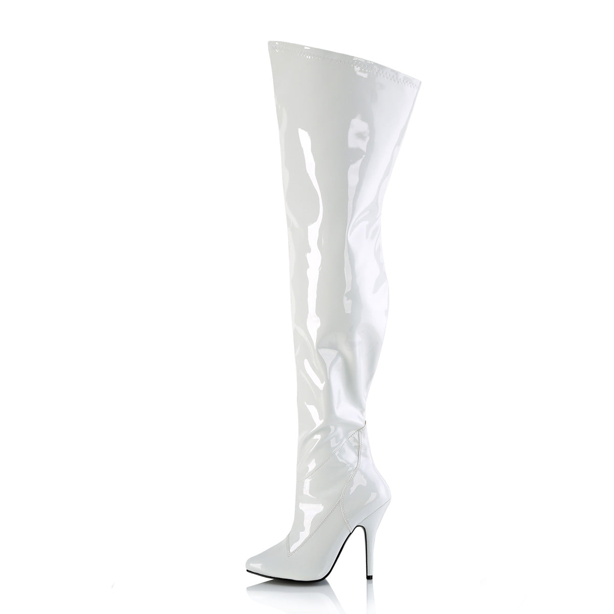 SEDUCE-3000WC *5" Heel Stretch Wide Calf Thigh Boot, Side Zip
