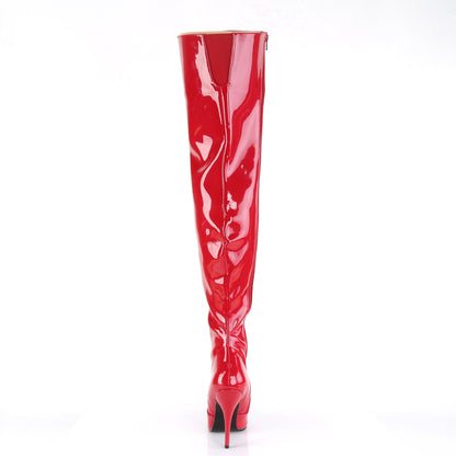 SEDUCE-3010 5" Heel Classic Plain Thigh Boot, Side Zip