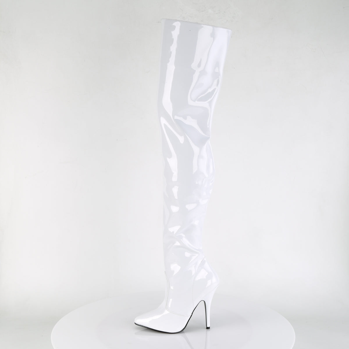 SEDUCE-3010 5" Heel Classic Plain Thigh Boot, Side Zip