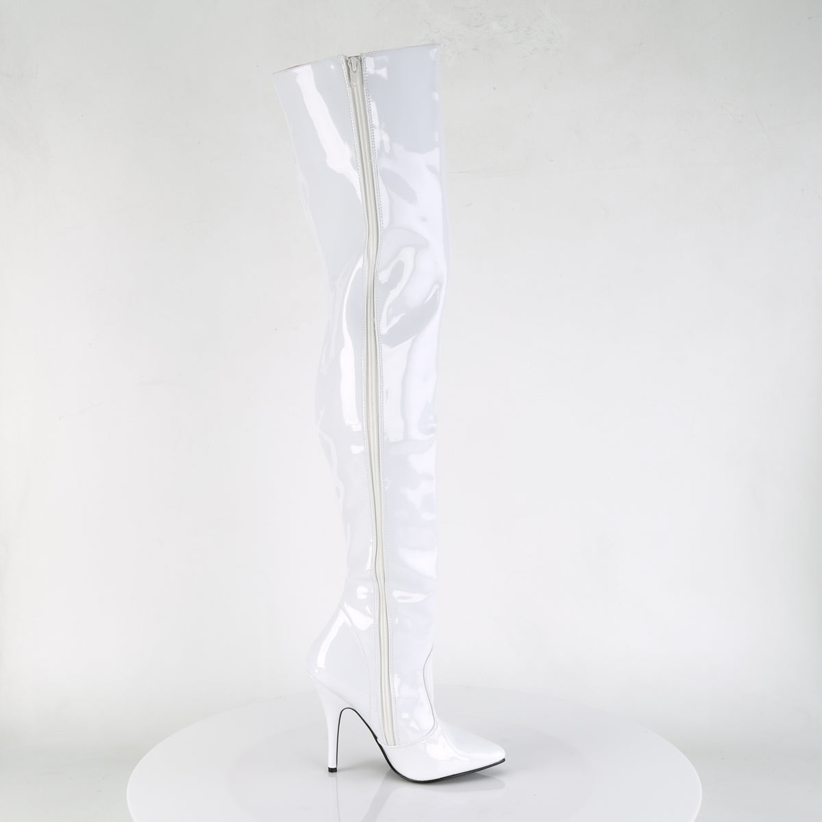 SEDUCE-3010 5" Heel Classic Plain Thigh Boot, Side Zip