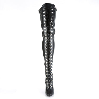 SEDUCE-3024 5" D-Ring Stretch Thigh BT, Side Zip