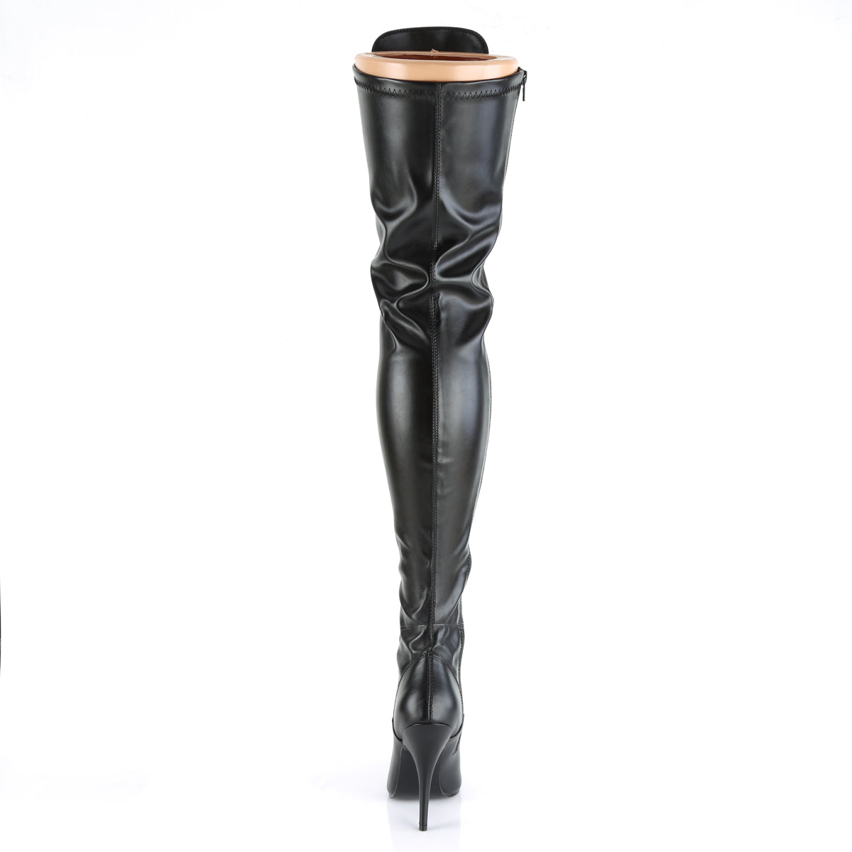 SEDUCE-3024 5" D-Ring Stretch Thigh BT, Side Zip