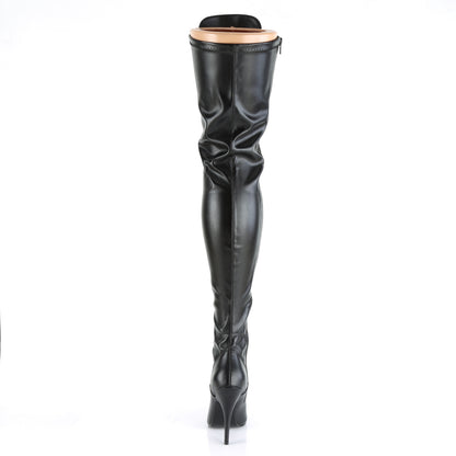 SEDUCE-3024 5" D-Ring Stretch Thigh BT, Side Zip