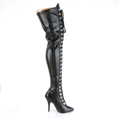 SEDUCE-3024 5" D-Ring Stretch Thigh BT, Side Zip