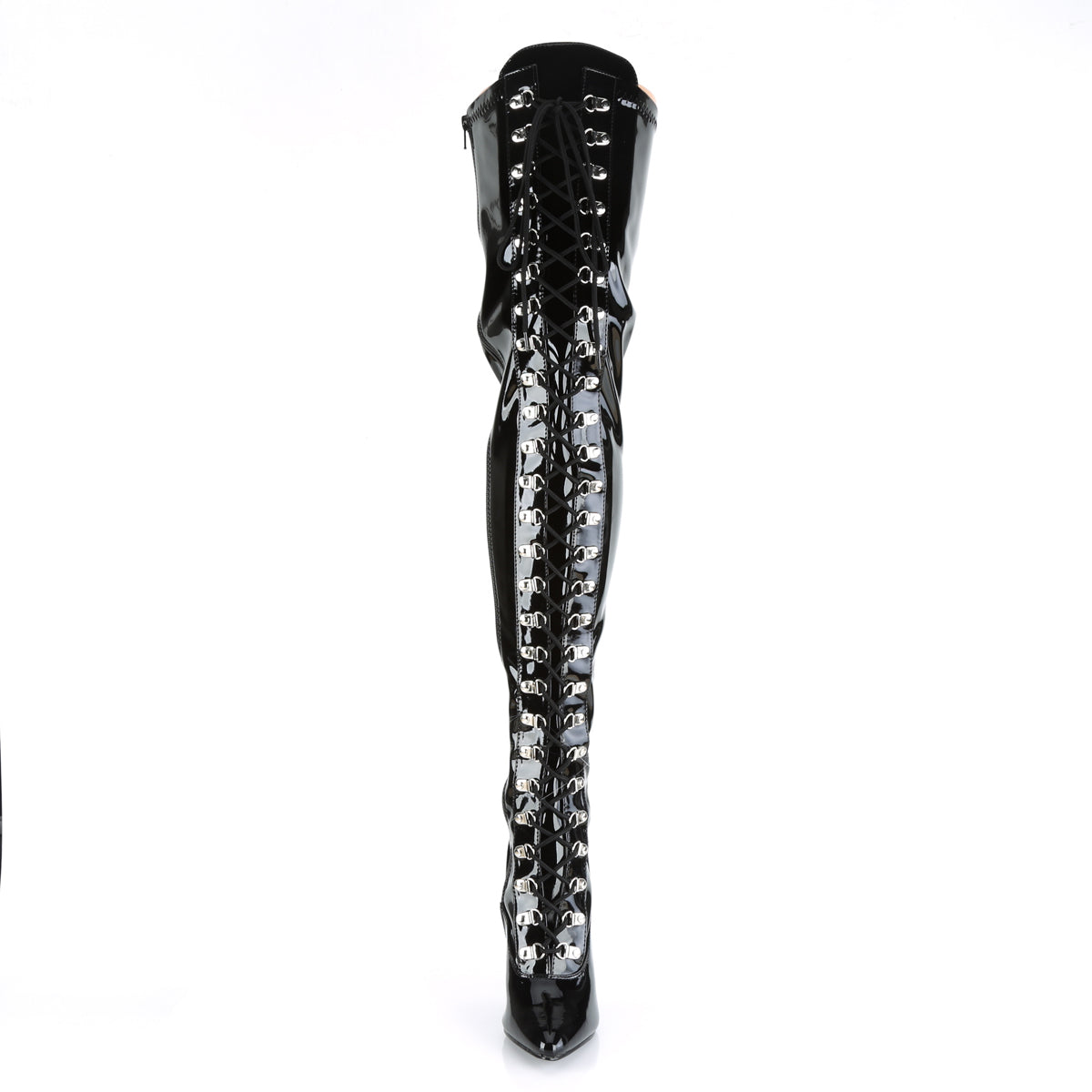 SEDUCE-3024 5" D-Ring Stretch Thigh BT, Side Zip