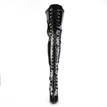 SEDUCE-3024 5" D-Ring Stretch Thigh BT, Side Zip