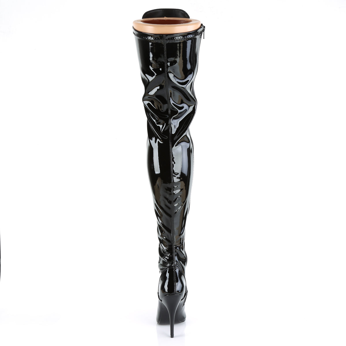SEDUCE-3024 5" D-Ring Stretch Thigh BT, Side Zip