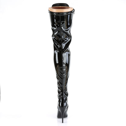 SEDUCE-3024 5" D-Ring Stretch Thigh BT, Side Zip
