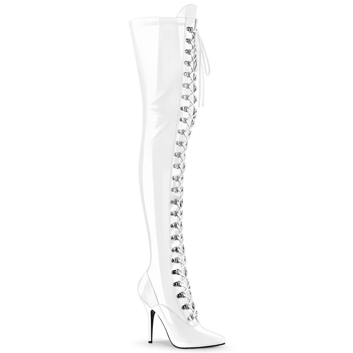 SEDUCE-3024 5" D-Ring Stretch Thigh BT, Side Zip