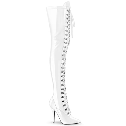 SEDUCE-3024 5" D-Ring Stretch Thigh BT, Side Zip