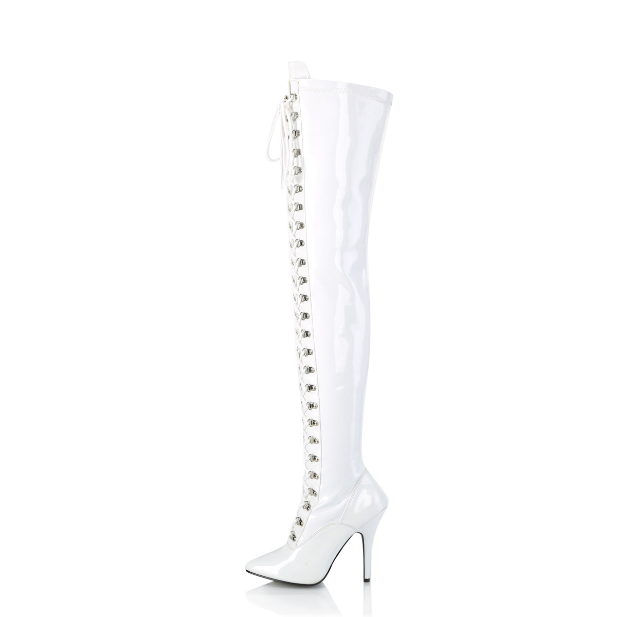 SEDUCE-3024 5" D-Ring Stretch Thigh BT, Side Zip