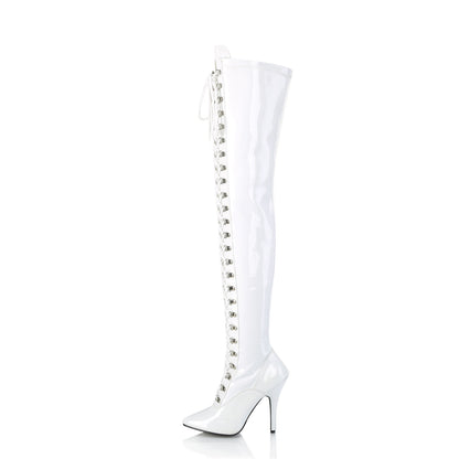 SEDUCE-3024 5" D-Ring Stretch Thigh BT, Side Zip