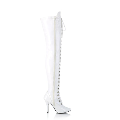 SEDUCE-3024 5" D-Ring Stretch Thigh BT, Side Zip