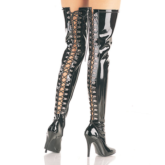 SEDUCE-3063 5" Open Back D-Ring Stretch Thigh BT