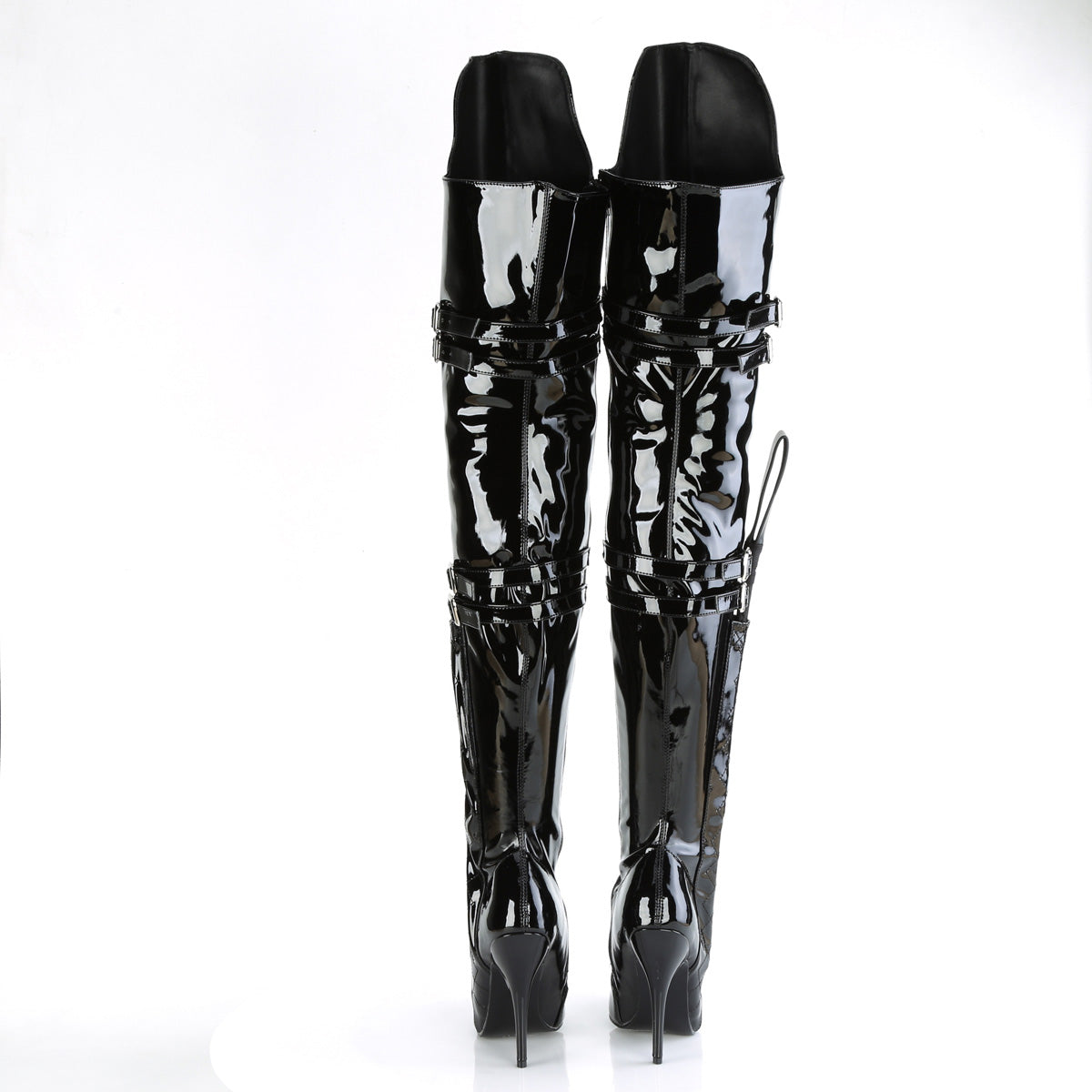 SEDUCE-3080 5" Heel Thigh High Boot w/ Buckle Strap