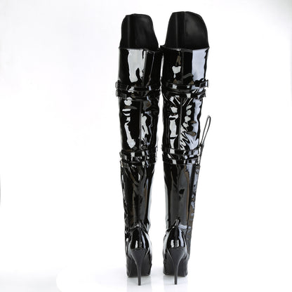 SEDUCE-3080 5" Heel Thigh High Boot w/ Buckle Strap