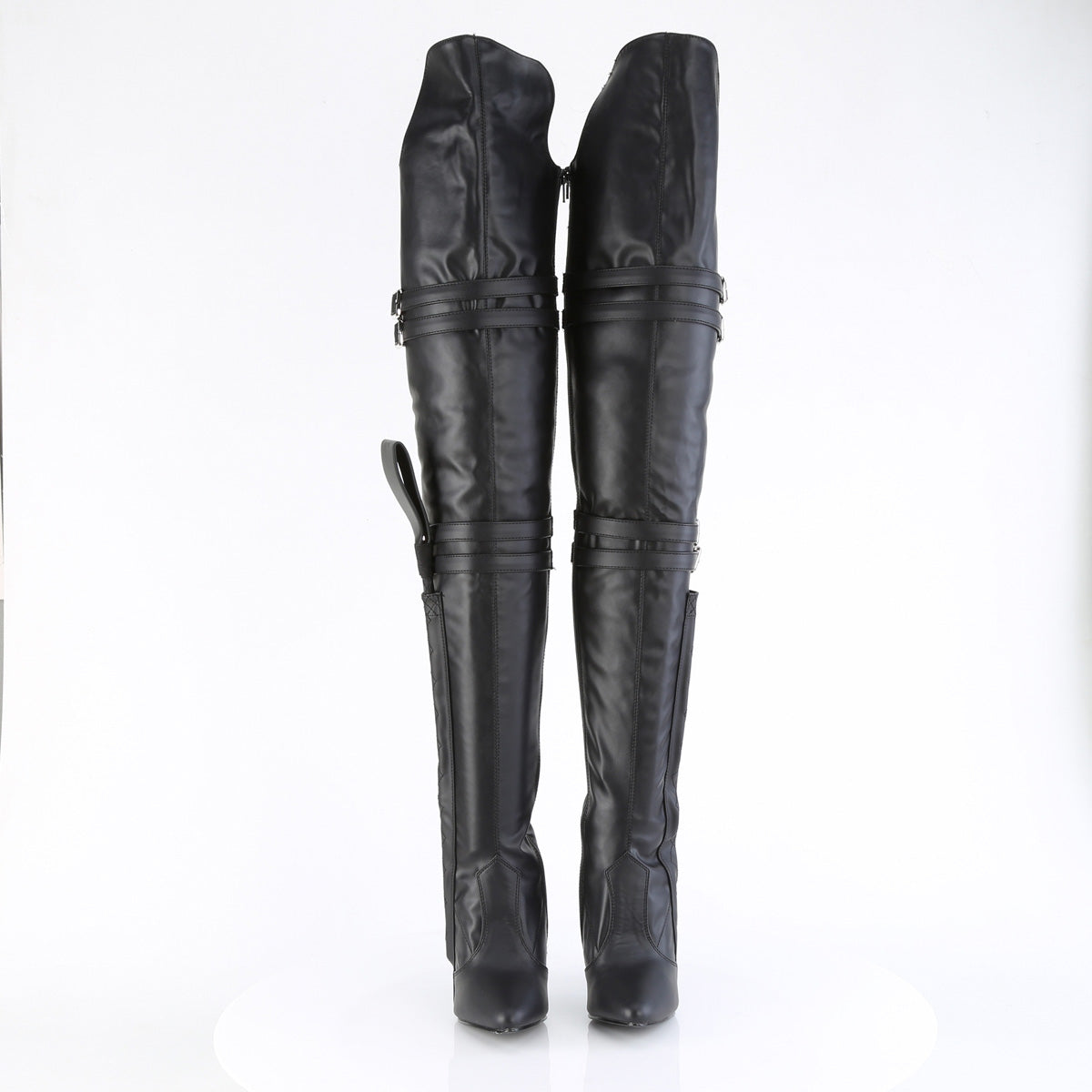 SEDUCE-3080 5" Heel Thigh High Boot w/ Buckle Strap