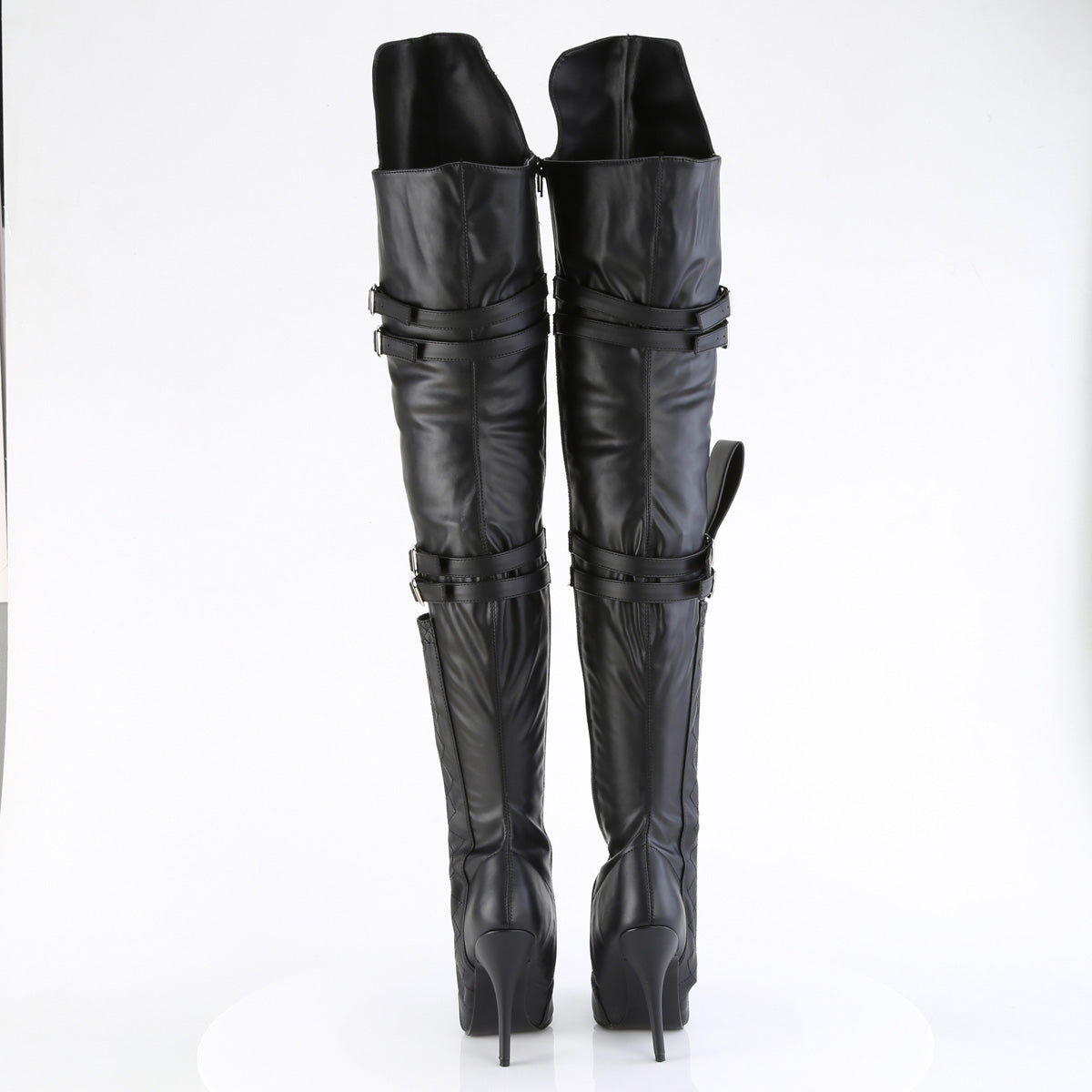 SEDUCE-3080 5" Heel Thigh High Boot w/ Buckle Strap