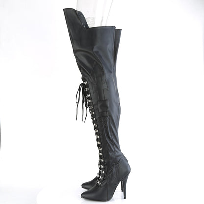 SEDUCE-3082 *5" Heel Lace-Up Thigh High Boot