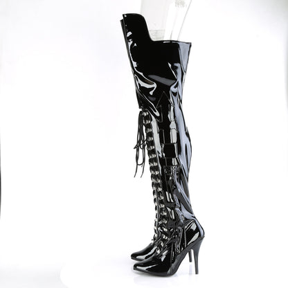 SEDUCE-3082 *5" Heel Lace-Up Thigh High Boot