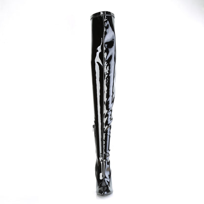 SEDUCE-4000SLT 5" Heel Lace Back Stretch Crotch Boot, Side Zip