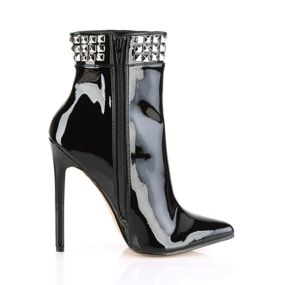 SEXY-1006 5" Heel Ankle Boot w/Metal Stud Detail, Side Zip