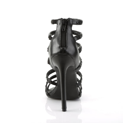 SEXY-15 *5" Heel Strappy T-Strap Sandal, Back Zip