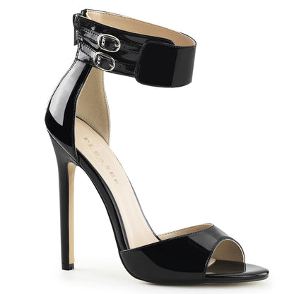 SEXY-19 *5" Heel Closed Back Ankle Strap Sandal, Back Zip