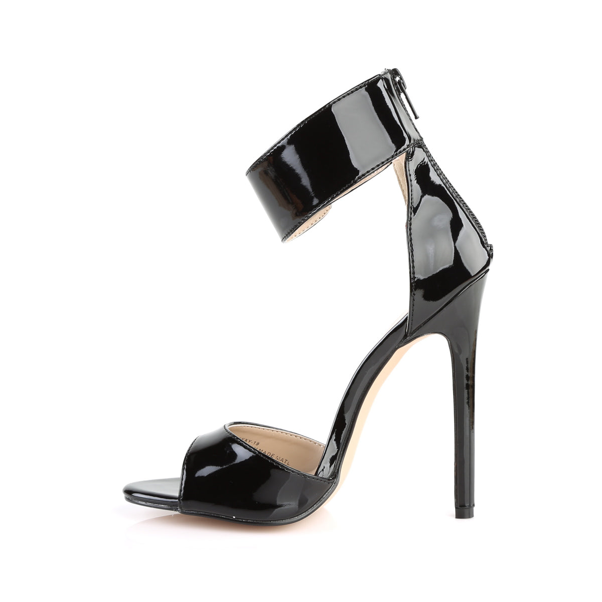 SEXY-19 *5" Heel Closed Back Ankle Strap Sandal, Back Zip