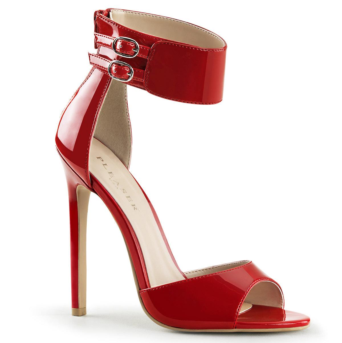 SEXY-19 *5" Heel Closed Back Ankle Strap Sandal, Back Zip
