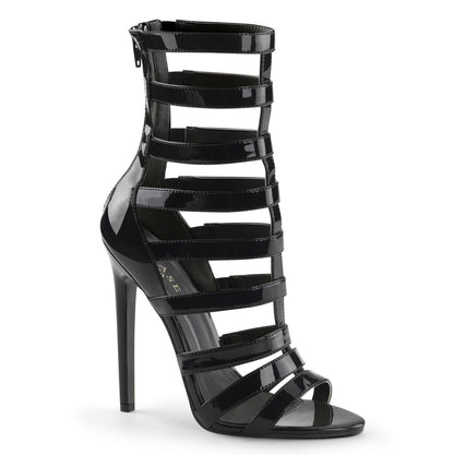 SEXY-52 5" Heel Closed Back Strappy Cage Sandal, Back Zip