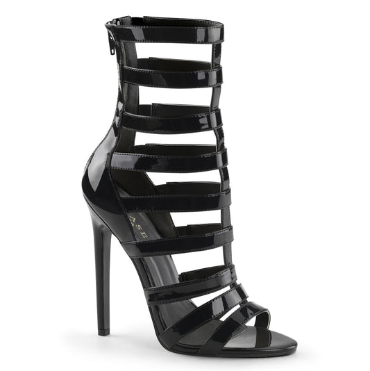 SEXY-52 5" Heel Closed Back Strappy Cage Sandal, Back Zip
