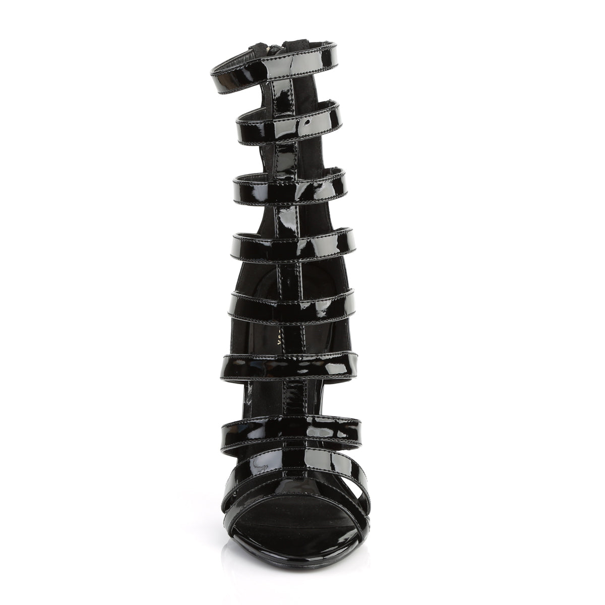 SEXY-52 5" Heel Closed Back Strappy Cage Sandal, Back Zip