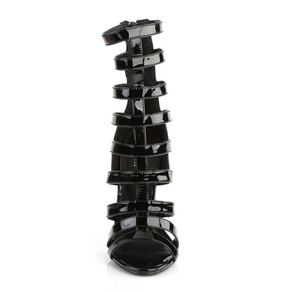 SEXY-52 5" Heel Closed Back Strappy Cage Sandal, Back Zip
