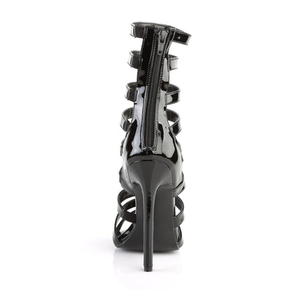 SEXY-52 5" Heel Closed Back Strappy Cage Sandal, Back Zip