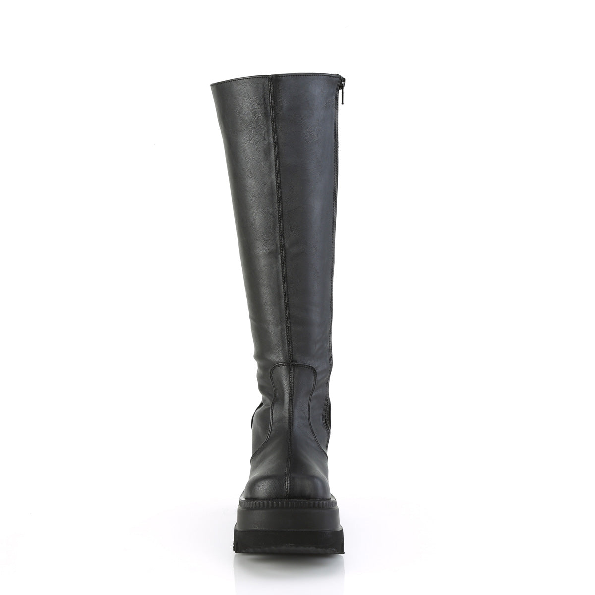SHAKER-100WC 4 1/2" Wedge PF Wide Calf Knee High Boot, Inside Zip