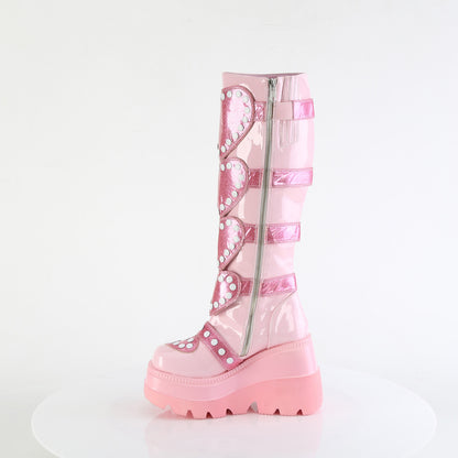 SHAKER-210 *4 1/2" Wedge PF Knee High Boot, Side Zip