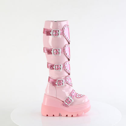 SHAKER-210 *4 1/2" Wedge PF Knee High Boot, Side Zip