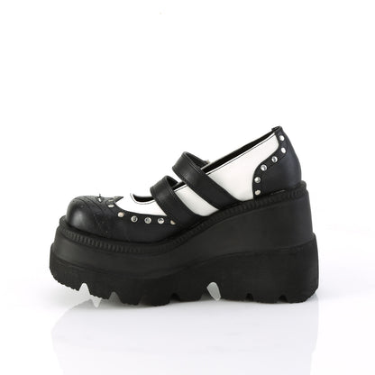 SHAKER-27 **4 1/2" Wedge PF Double Strap Maryjane
